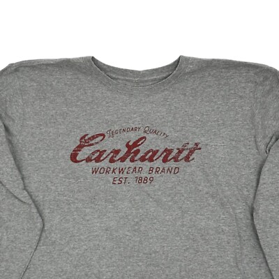 Carhartt Heavyweight Long Sleeve Relaxed Fit T-Shirt Heather Gray
