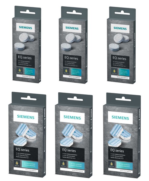 Siemens TZ80001 + TZ80002 30 Reinigungstabletten + 9 Entkalkungstabletten Eq Neu-image