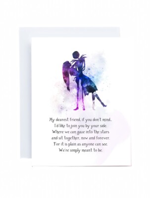 Jack and Sally Zitat, 5 x 7 Grußkarte, Valentinstag/Jubiläumskarte, Geschenk