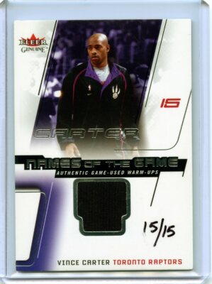 Vince Carter 2002-03 Fleer Genuine Names of the Game Jersey 15/15 💎Jersey #