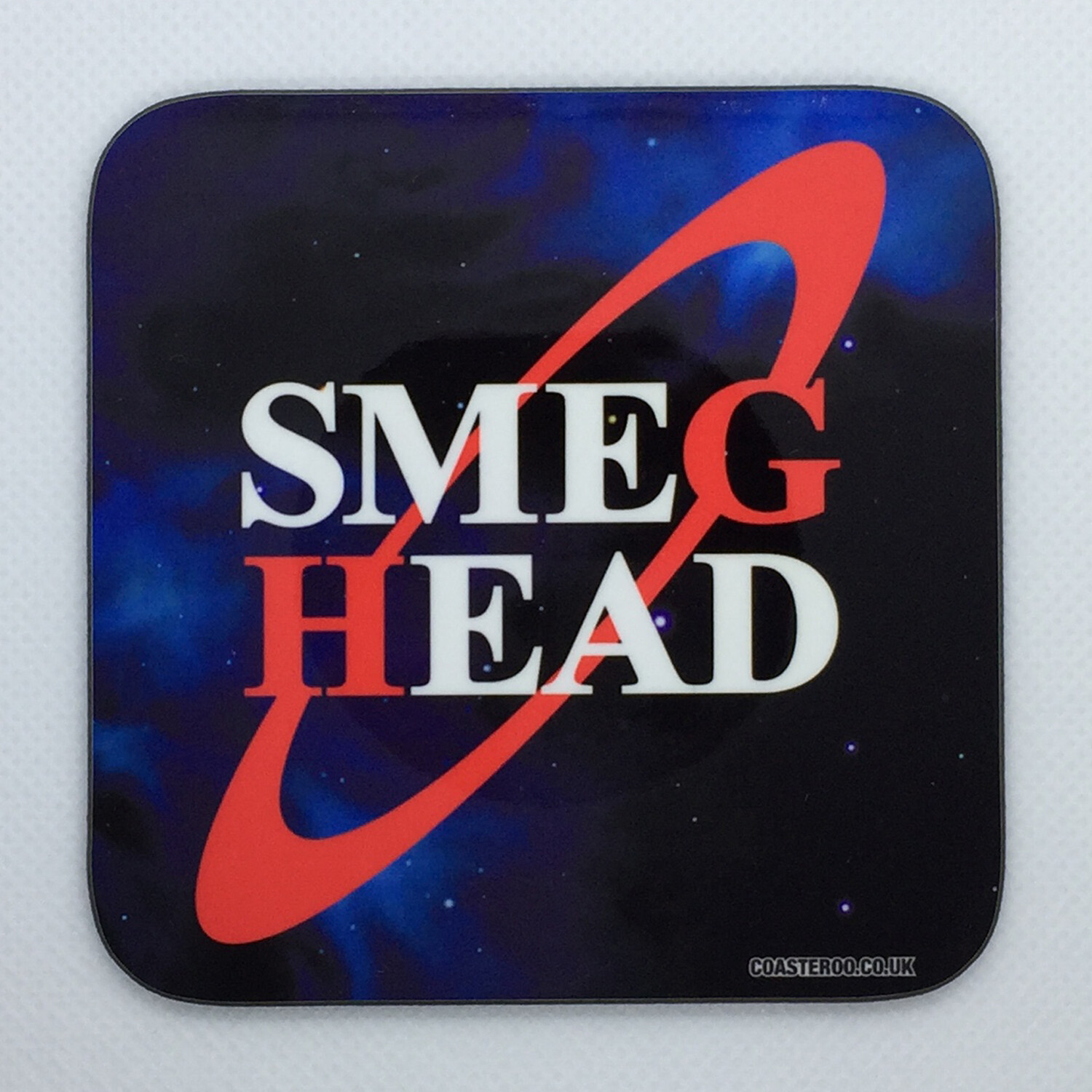SMEG HEAD - Red Dwarf Coaster / Bar Mat - Sturdy, Gloss, Original