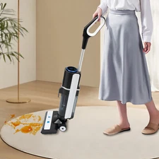 Cordless Vacuum Mop Hardwood Floor Electric Cleaning Machine Wet/Dry Cleaner LED