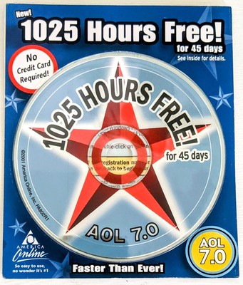 RED STAR America Online Collectible / Install Disc, Vintage AOL CD V7.0, RARE