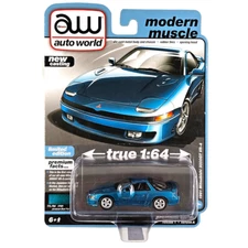 Auto World Modern Muscle 1991 Mitsubishi 3000GT VR-4 Blue 1/64 Diecast Car Toys