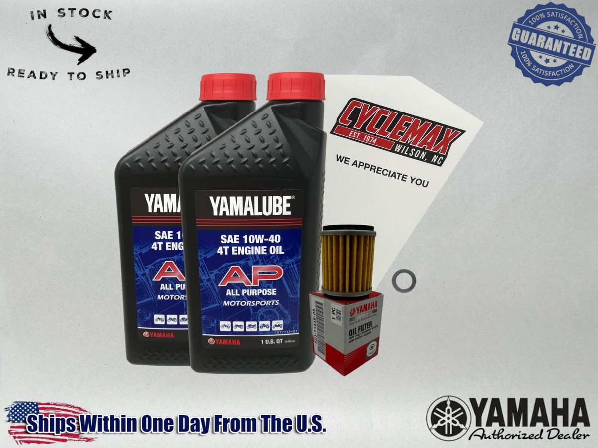 Cyclemax Standard 10W-40 Oil Change Kit fits 2018-2022 Yamaha