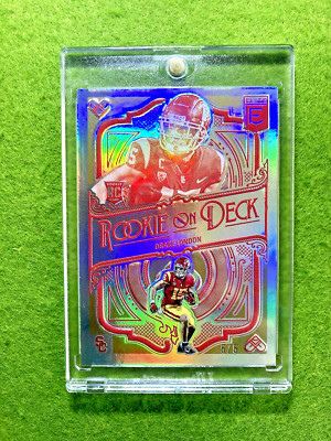 Drake London GOLD PRIZM ROOKIE CARD #5/5 SSP RC 2022 Elite ROOKIE ON DECK SP USC