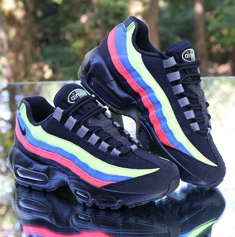 Nike Air Max 95 Size 5Y Black Neon Custom DZ5635-001 | eBay