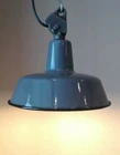 Bauhaus Art Deco Industrial Enamel Lamp Ø26 Pendant Light Grey Canopy + Chain