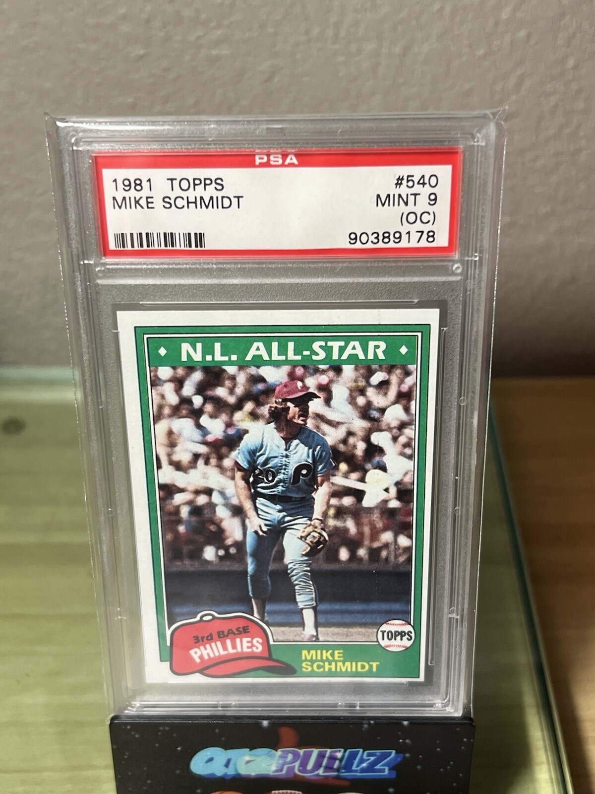 PSA 9 MIKE SCHMIDT 1981 Topps #540 Philadelphia Phillies MINT HOF