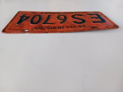 1969 Illinois IL License Plate ES6704 Land of Lincoln - Picture 3 of 9