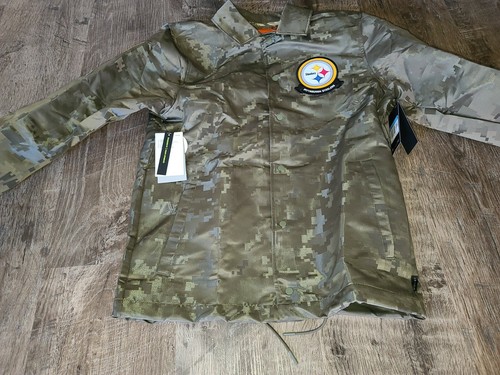 NWT pittsburgh Steelers Nike nfl Salute Service camo repel 2019 Jacket button M - Picture 2 of 5