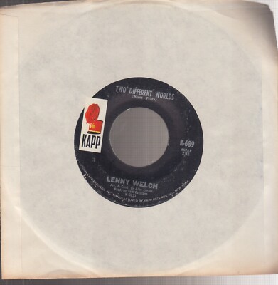 lenny welch two different worlds 7''