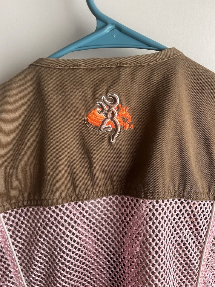 BROWNING for Her Brown & Pink Adjustable Shooting Vest with Recoil Pad