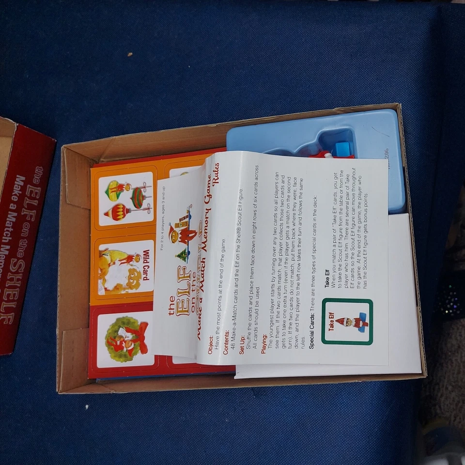 THE ELF ON THE SHELF CHRISTMAS TRADITION Memory Match Card Game w/Figure In Box - Image 4 of 4