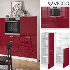 Cucina modulare blocco cucina incasso forno R-Line 180 cm bianco bordeaux Vicco