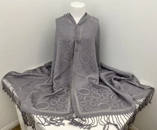 Dove Grey / Silver Lightweight Viscose Rectangle Fashion Scarf  190 cm x 65 cm