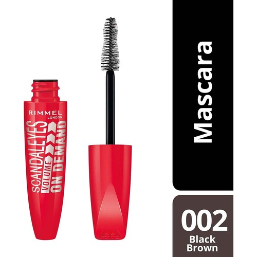 RIMMEL Scandaleyes Volume On Demand Mascara 12ml - 002 Black Brown *PACK OF 2* - Picture 2 of 7