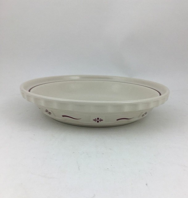 Longaberger Pottery Pie Plate Traditional Red USA eBay
