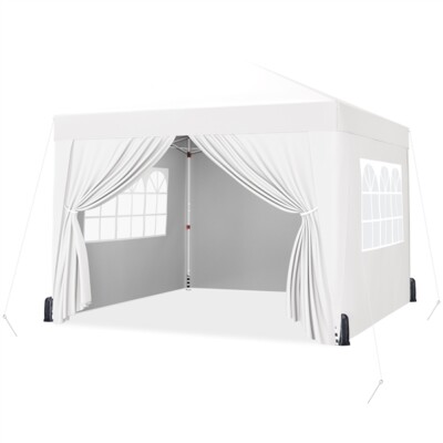 Pop Up Canopy Tent W/4 Sidewalls 8x8 Camping Instant Pop Up Canopy Tent W/4 Sidewalls 8x8 Camping Instant