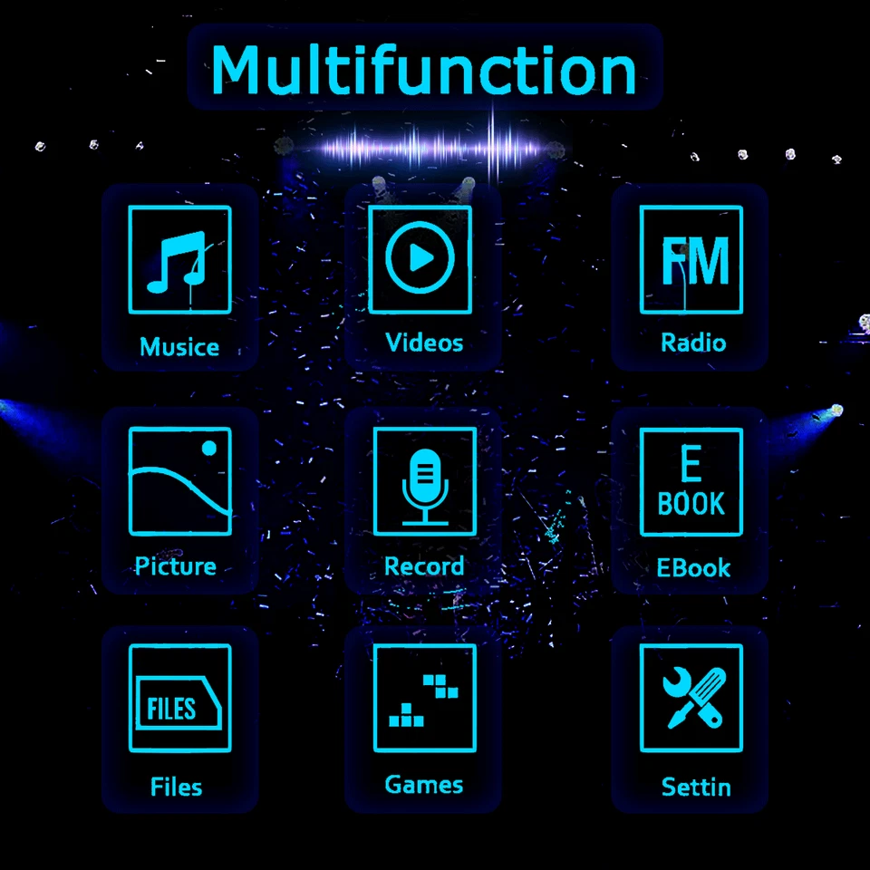 Mp3player Mp4 Media Fm Radio Recorder Hifi Sport Music Speakers+16G Storage Card - Image 3 of 4