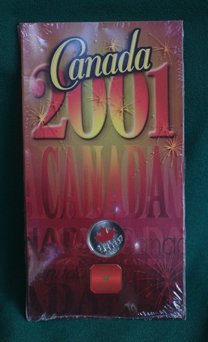 2001P CANADA 25 cent Canada Day Coloured Commemorative Quarter sealed pkg - Picture 2 of 3