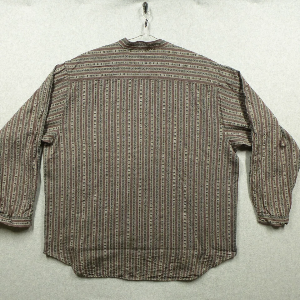 Scully 衬衫男式 2XL 灰色 Grandad Frontier 西部长袖纽扣 — 第 4/4 张图片