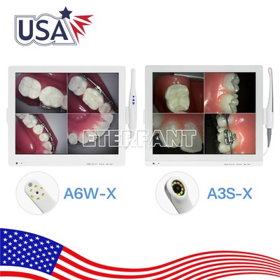 17inch LCD Dental Intra Oral Camera 6Pcs/10Pcs LED High-definition Macro Lens US