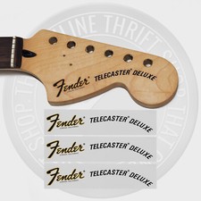 Fender Tele Deluxe Waterslide Guitar Neck Headstock Decals Set of 3 