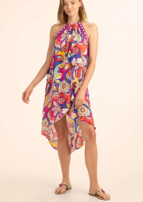 NWT $162 Trina Turk Sevilla Midi Cover Up Dress M