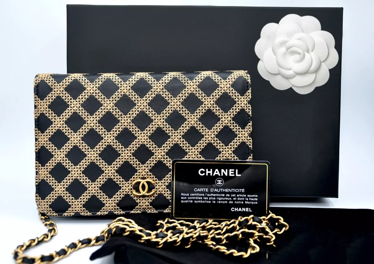 CHANEL Classic Double Flap 9 Chain Shoulder Bag Lambskin Black