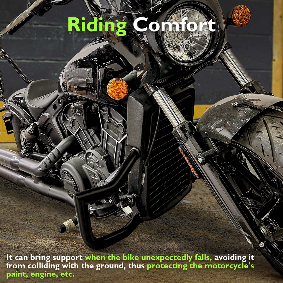 Barra de choque de protección de motor de autopista MOFUN para Indian Scout Bobber 2015-2024 Foto 3 de 4