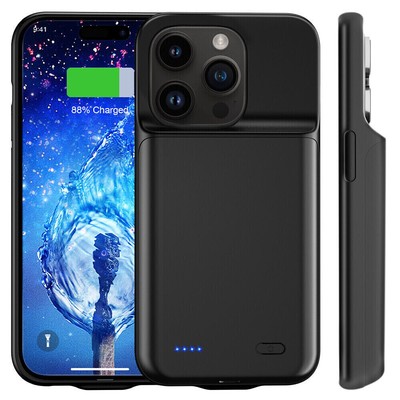 For iPhone 16 15 14 13 12 11 Pro Battery Charger Case Power Bank Charging Cover