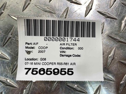 07-16 MINI COOPER R55-R61 AIR CLEANER BOX 13717565955 OEM - Picture 5 of 5