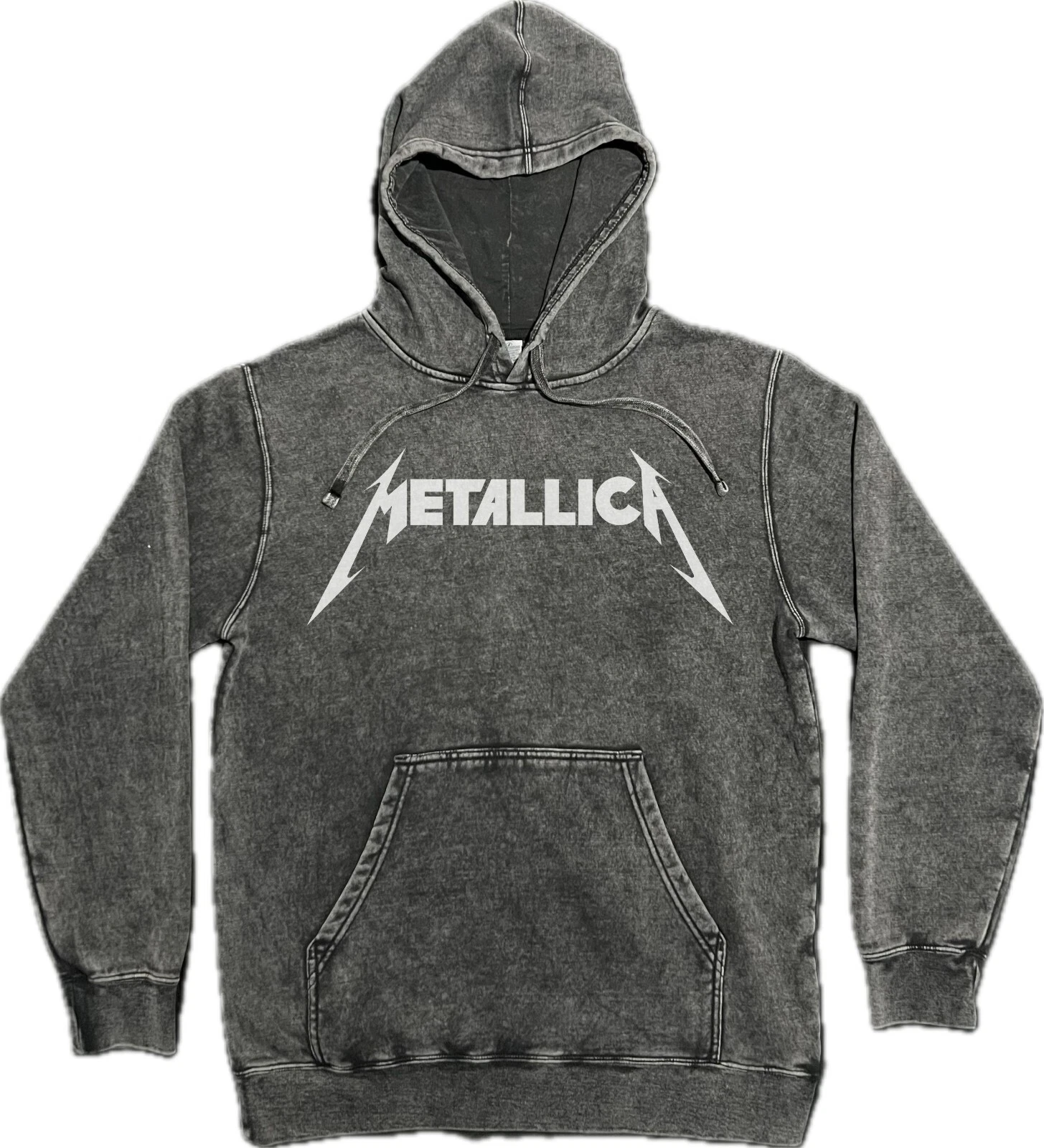 Metallica Vintage Wash Hoodie on Premium Mineral Wash Hooded Sweatshirt