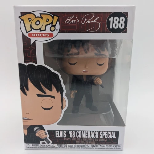Funko POP Rocks Elvis Presley '68 Comeback Special Diamond Collection #188 EE