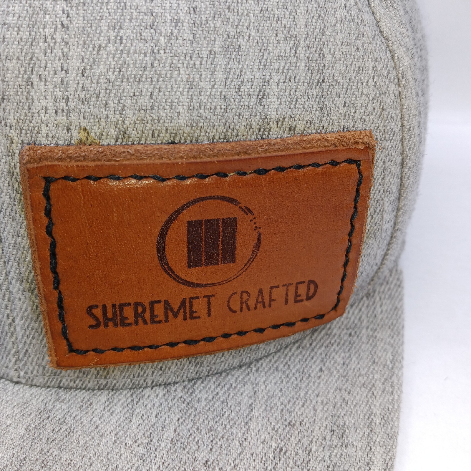 Sheremet Crafted Leather Patch Gray Adjustable Ba… - image 2