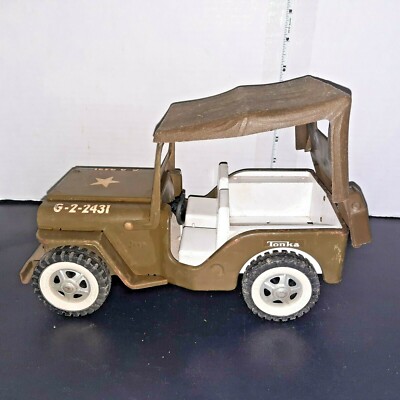 VINTAGE 1960 TONKA G-2-2431 ARMY JEEP #2304 with Top | eBay
