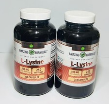AMAZING FORMULAS L LYSINE 500MG 500 CAPSULES 2 PACK