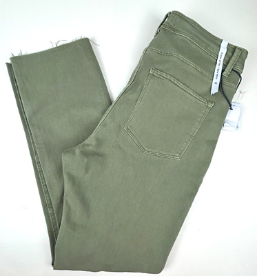 Lola Jeans KATE DK Sage Green High Rise Slim Jeans 32 NWT
