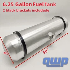 6.25 Gal Fuel Tank 8x30 Spun Alum Gas Tank/Cell 1/4 NPT Center Fill-Dune Buggy