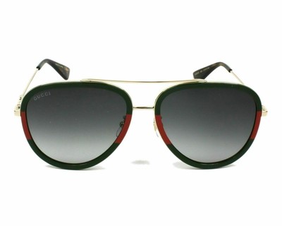 gucci red and green aviator sunglasses