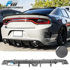 Fits 15-23 Charger SRT Rear Bumper Diffuser Valance W/ 3rd LED Brake Light