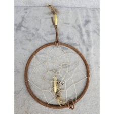 Dream Catcher Wall Decor Handmade Feather Native American Style Hanging 7"