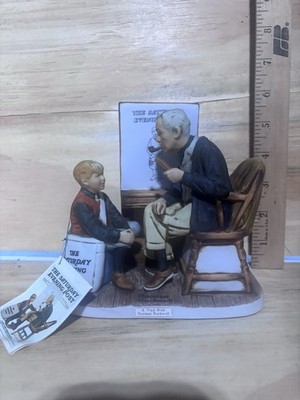 Norman Rockwell Figurine.  A Visit With Norman Rockwell  1982