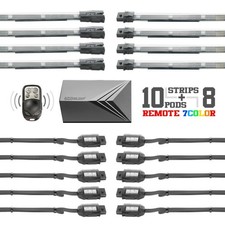 Xk Glow Multi-color Motorcycle Led Accent Light Kit With Remote Key Fob 18-piece Xk Glow Multi-color Motorcycle Led Accent Light Kit With Remote Key Fob 18-piece