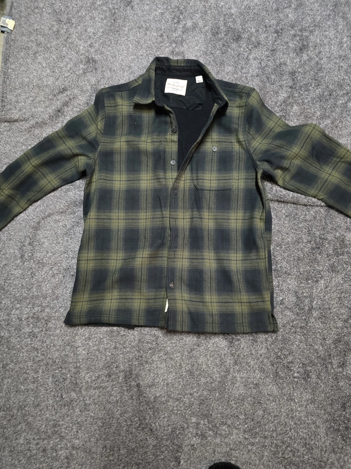 Mens Weatherproof Fleec Lined Flannel