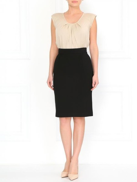 Women Jil Sander Skirt Black Wool 38 / M / 46 #9MGT