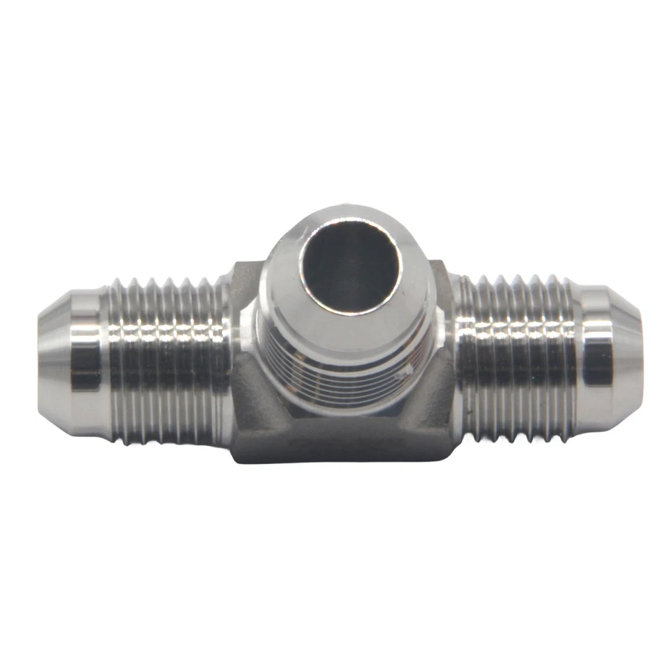 3/8" Male JIC 3 Way T Shaped Equal Tee Coupling Stainless Steel 304 - Image 2 of 4