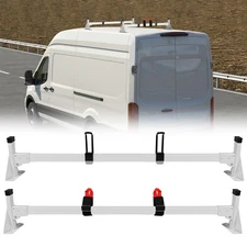 2 Bar Ladder Roof Racks For 2015-2024 Ford Transit 150 250 350 Cargo Van 500 LBS