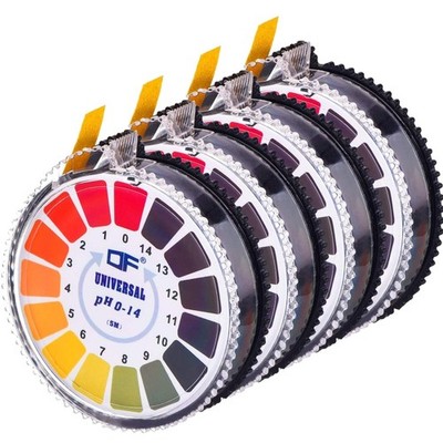 pH Teststreifen Rolle 0-14, 4 Rollen,Labor, Aquarien, Landwirtschaft, Schule